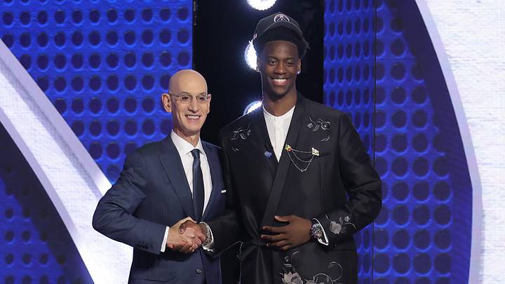 AJ Dybantsa was selected by the Wizards with the first pick in the NBA draft. 