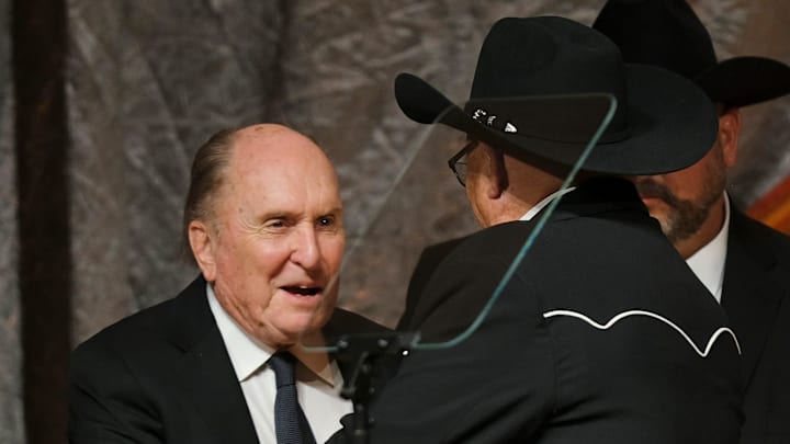 Robert Duvall accepts a Lifetime Achievement Award at the 60th Western Heritage Awards at the National Cowboy and Western Heritage Museum