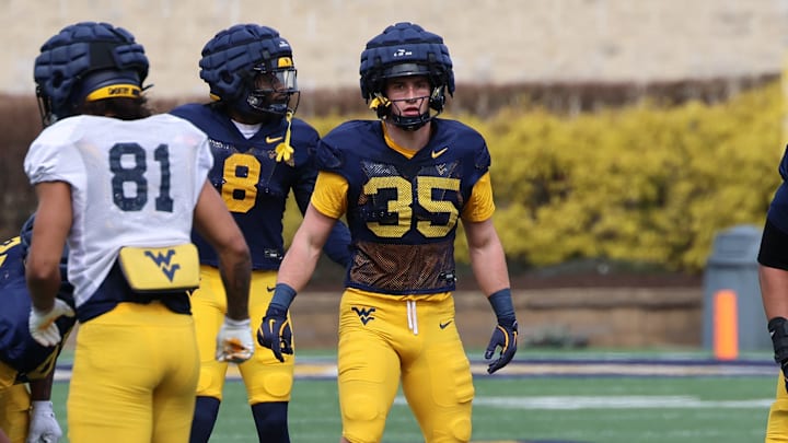West Virginia University linebacker Reid Carrico