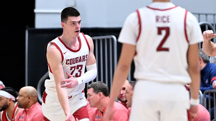 Jan 13, 2024; Pullman, Washington, USA; Washington State Cougars forward Andrej Jakimovski (23)
