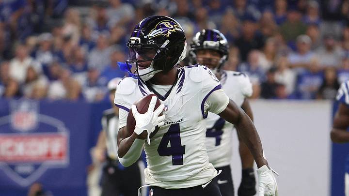 Baltimore Ravens wide receiver Zay Flowers. Baltimore Ravens wide receiver Zay Flowers.