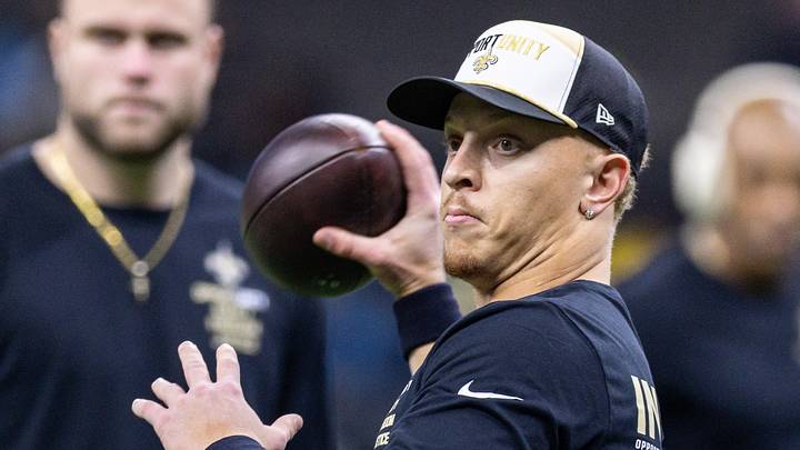 New Orleans Saints quarterback Spencer Rattler
