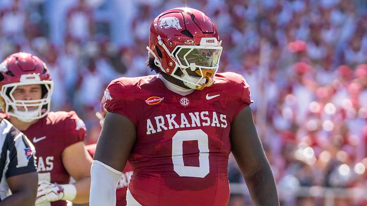 Arkansas Razorbacks defensive lineman Hunter Osborne against Georgia Bulldogs. Arkansas Razorbacks defensive lineman Hunter Osborne against Georgia Bulldogs.
