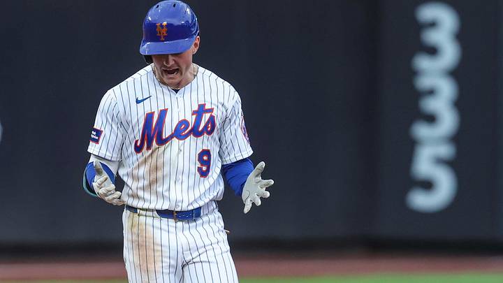 A.J. Ewing has been in a prolonged slump for the New York Mets over the past month. A.J. Ewing has been in a prolonged slump for the New York Mets over the past month.