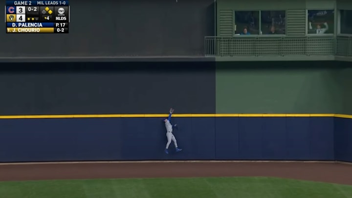 Pete Crow-Armstrong did not come close to catching this baseball.