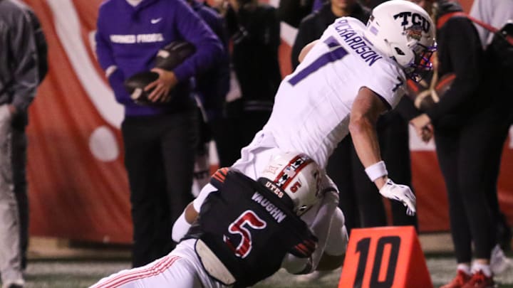 TCU wide receiver JP Richardson in the game against Utah. 