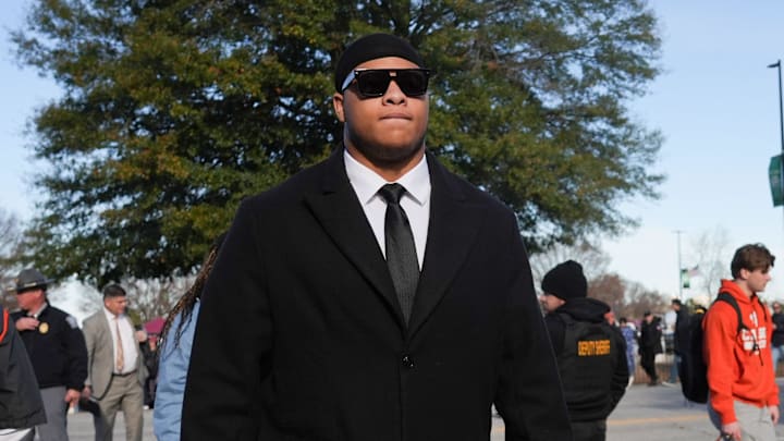 Clemson defensive lineman Peter Woods (11) before the game at Williams-Brice Stadium Saturday, November 29, 2025. Clemson defensive lineman Peter Woods (11) before the game at Williams-Brice Stadium Saturday, November 29, 2025.