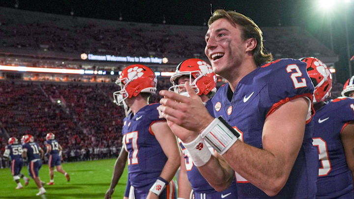 Clemson quarterback Cade Klubnik will most likely play his final game in a bowl game, to be decided in early December. Clemson quarterback Cade Klubnik will most likely play his final game in a bowl game, to be decided in early December.
