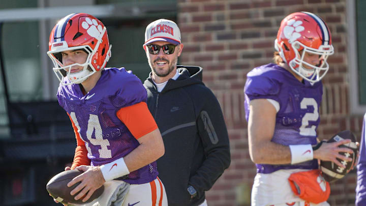 Clemson offensive coordinator Garrett Riley is all in on the Tigers ahead of the Pinstripe Bowl. Clemson offensive coordinator Garrett Riley is all in on the Tigers ahead of the Pinstripe Bowl.