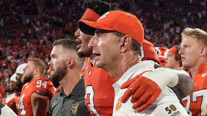 Clemson head coach Dabo Swinney after the program's loss to LSU last year.