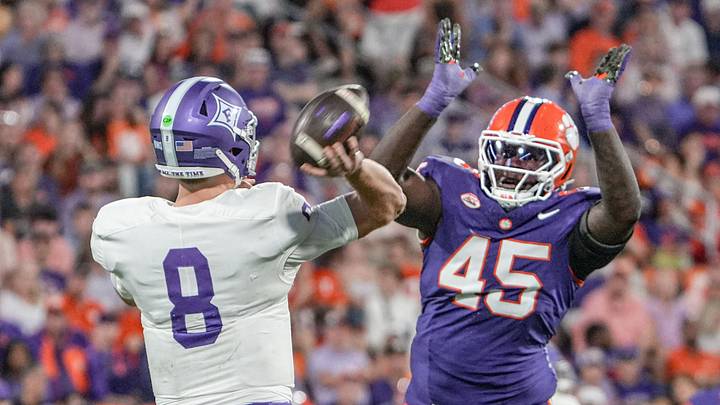 Clemson defensive lineman Vic Burley (45) is expected to have a critical impact for the Tigers in 2026 when he returns. Clemson defensive lineman Vic Burley (45) is expected to have a critical impact for the Tigers in 2026 when he returns.