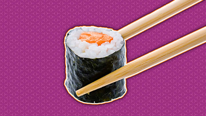 Raw salmon sushi is a relatively recent culinary creation. Raw salmon sushi is a relatively recent culinary creation.
