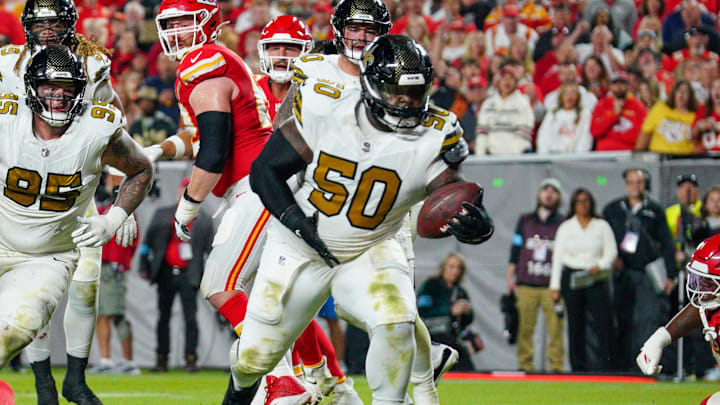 Saunders showed off impressive speed returning an interception against the Chiefs.