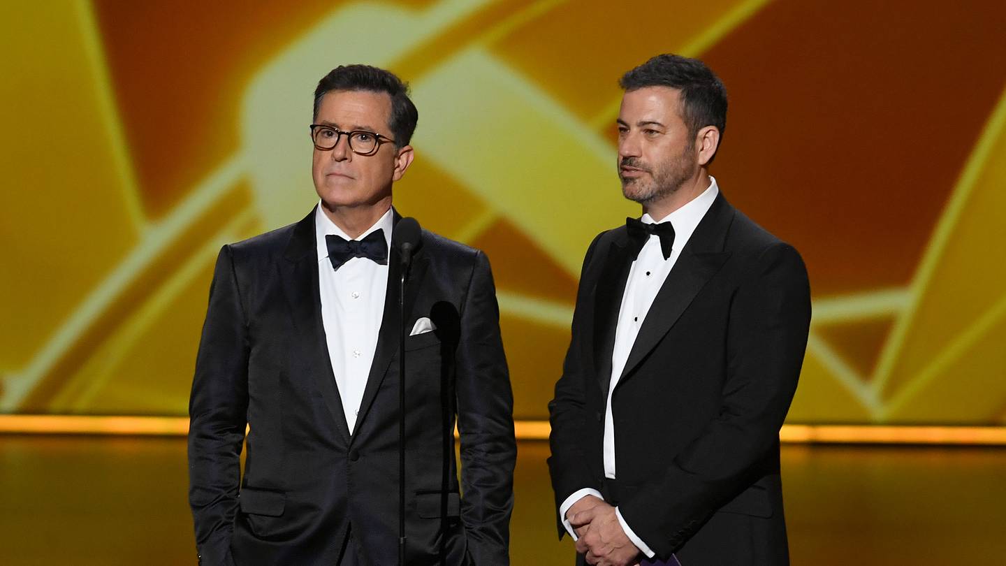 Colbert and Kimmel Unite Amid Trump and Emmy Buzz