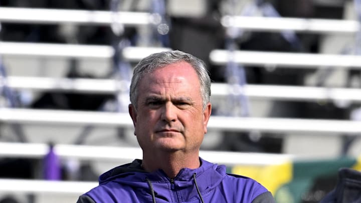 Nov 18, 2023; Fort Worth, Texas, USA; TCU Horned Frogs head coach Sonny Dykes before the game between the TCU Horned Frogs and the Baylor Bears at Amon G. Carter Stadium. Mandatory Credit: Jerome Miron-Imagn Images Nov 18, 2023; Fort Worth, Texas, USA; TCU Horned Frogs head coach Sonny Dykes before the game between the TCU Horned Frogs and the Baylor Bears at Amon G. Carter Stadium. Mandatory Credit: Jerome Miron-Imagn Images