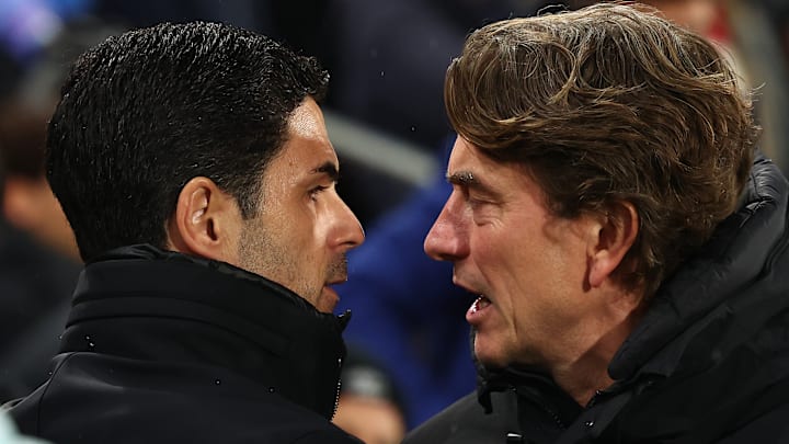 Mikel Arteta (left) and Thomas Frank shared some intriguing duels.
