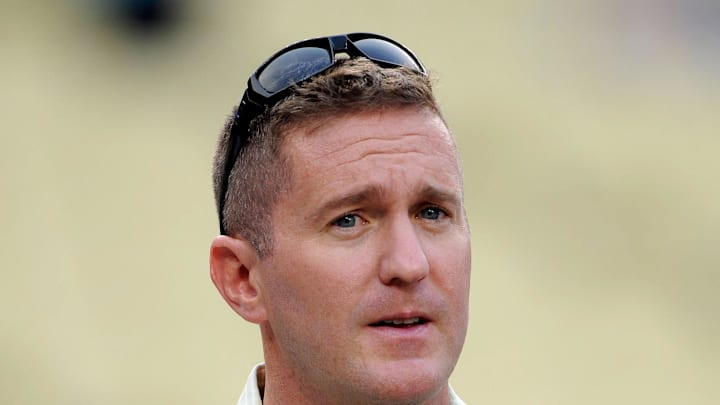 Sep 1, 2009; Los Angeles, CA, USA; Arizona Diamondbacks general manager Josh Byrnes during batting practice before the game against the Los Angeles Dodgers at Dodger Stadium. Sep 1, 2009; Los Angeles, CA, USA; Arizona Diamondbacks general manager Josh Byrnes during batting practice before the game against the Los Angeles Dodgers at Dodger Stadium.