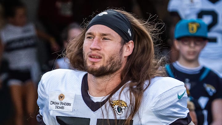 Jaguars Dennis Gardeck (57) jogs onto the field before an NFL scrimmage at EverBank Stadium Friday August 1, 2025, in Jacksonville, Fla. Jaguars Dennis Gardeck (57) jogs onto the field before an NFL scrimmage at EverBank Stadium Friday August 1, 2025, in Jacksonville, Fla.