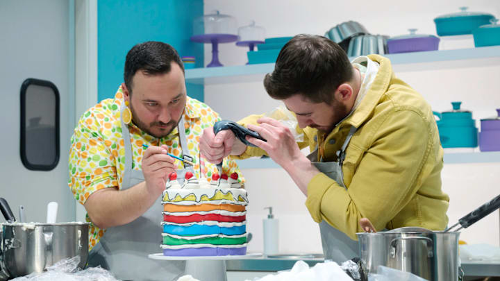 CRIME SCENE KITCHEN: L-R: Contestants Janusz and Deiron in the CRIME SCENE KITCHEN episode airing Thursday, Nov. 14 (9:01-10:00 PM ET/PT) on FOX. CR/ FOX ©2024 FOX Media LLC.