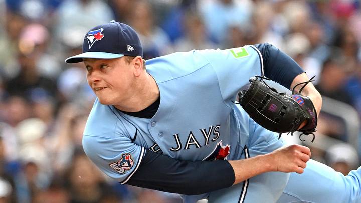 Jun 6, 2026; Toronto, Ontario, CAN; Toronto Blue Jays relief pitcher Louis Varland (77) delivers a pitch against the Baltimore Orioles in the ninth inning at Rogers Centre. Mandatory Credit: Dan Hamilton-Imagn Images Jun 6, 2026; Toronto, Ontario, CAN; Toronto Blue Jays relief pitcher Louis Varland (77) delivers a pitch against the Baltimore Orioles in the ninth inning at Rogers Centre. Mandatory Credit: Dan Hamilton-Imagn Images