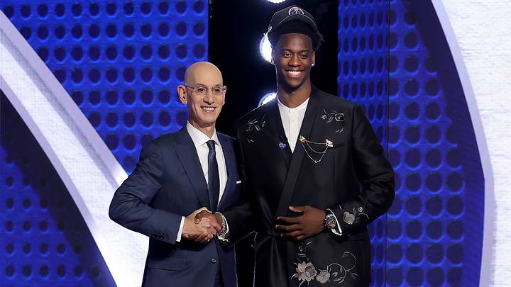 Jun 23, 2026; New York, NY, USA; AJ Dybantsa poses for photos with NBA commissioner Adam Silver after being selected first overall by the Washington Wizards during the 2026 NBA Draft at Barclays Center. Mandatory Credit: Brad Penner-Imagn Images Jun 23, 2026; New York, NY, USA; AJ Dybantsa poses for photos with NBA commissioner Adam Silver after being selected first overall by the Washington Wizards during the 2026 NBA Draft at Barclays Center. Mandatory Credit: Brad Penner-Imagn Images