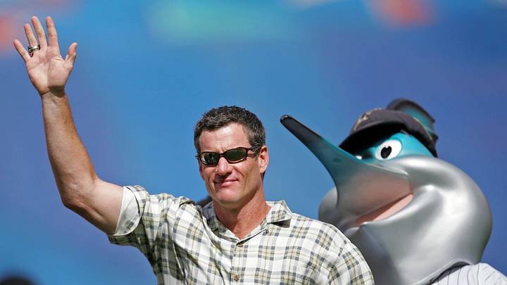 Jeff Conine is honored before a Marlins game in 2008. Photo by Allen Eyestone/The Palm Beach Post

033108 Spt Marlins Ae1 Jpg