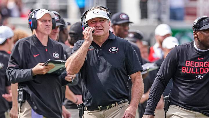 Oct 3, 2026; Athens, Georgia, USA; Georgia Bulldogs head coach Kirby Smart reacts on the sideline during the game against the Vanderbilt Commodores at Sanford Stadium. Mandatory Credit: Dale Zanine-Imagn Images Oct 3, 2026; Athens, Georgia, USA; Georgia Bulldogs head coach Kirby Smart reacts on the sideline during the game against the Vanderbilt Commodores at Sanford Stadium. Mandatory Credit: Dale Zanine-Imagn Images