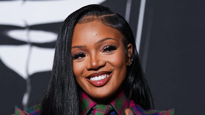 American rapper GloRilla (Gloria Hallelujah Woods) wearing Helen Anthony arrives at the 2025 MTV Video Music Awards held at UBS Arena in Elmont, New York. American rapper GloRilla (Gloria Hallelujah Woods) wearing Helen Anthony arrives at the 2025 MTV Video Music Awards held at UBS Arena in Elmont, New York.
