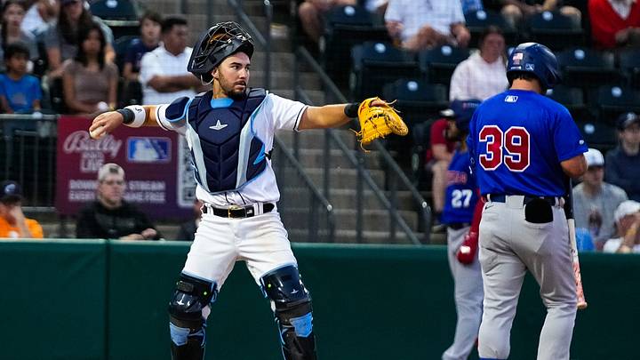 Columbus Clippers catcher Kody Huff (6) throws the ball to the pitcher during the game against the Buffalo Bisons at Huntington Park on Tuesday, July 22, 2025 in Columbus, Ohio. Columbus Clippers catcher Kody Huff (6) throws the ball to the pitcher during the game against the Buffalo Bisons at Huntington Park on Tuesday, July 22, 2025 in Columbus, Ohio.