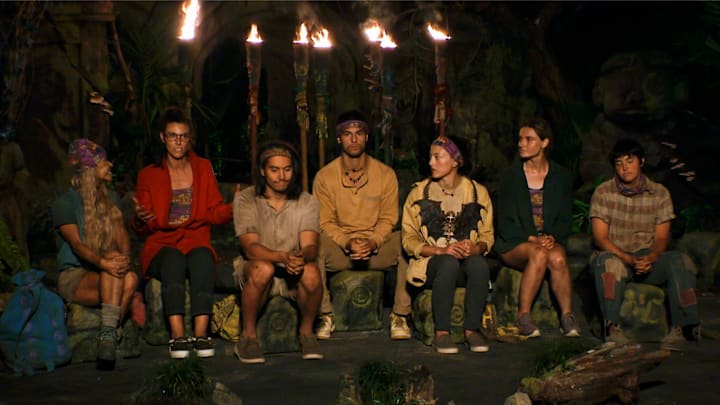 “Operation: Italy” – Castaways get the biggest reward of the season with surprise letters from home. Then, balance and dexterity are tested at a crucial immunity challenge to guarantee a spot in the final six, on SURVIVOR, Wednesday, December 4 (8:00-9:30 PM, ET/PT) on the CBS Television Network, and available to stream on Paramount+*. Jeff Probst serves as host and executive producer. Pictured (L-R): Sue Smey, Genevieve Mushaluk, Andy Rueda, Sam Phalen, Rachel LaMont, Caroline Vidmar, and Teeny