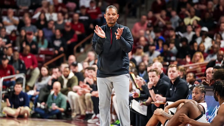 Feb 10, 2024; Columbia, South Carolina, USA; South Carolina Gamecocks head coach Lamont Paris
