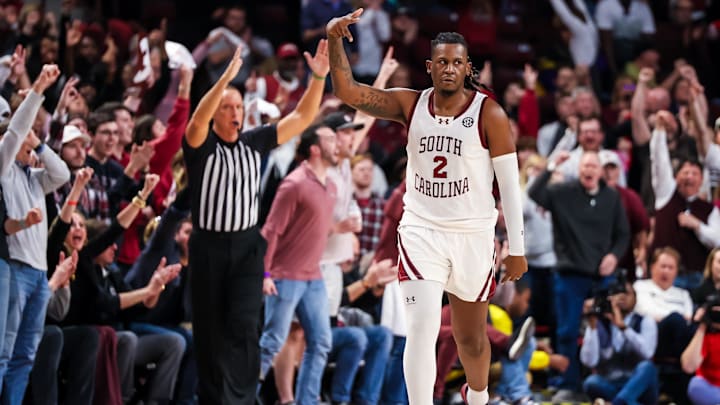 Feb 17, 2024; Columbia, South Carolina, USA; South Carolina Gamecocks forward B.J. Mack (2)