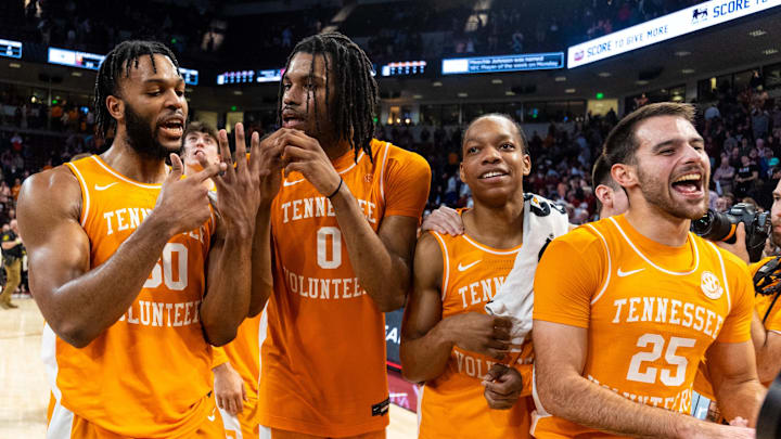 Mar 6, 2024; Columbia, South Carolina, USA; Tennessee Volunteers guard Josiah-Jordan James (30),