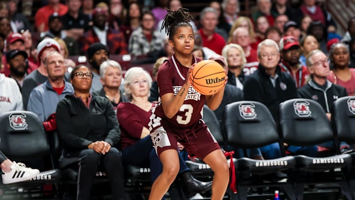 Jan 7, 2024; Columbia, South Carolina, USA; Mississippi State Bulldogs guard Lauren Park-Lane (3)