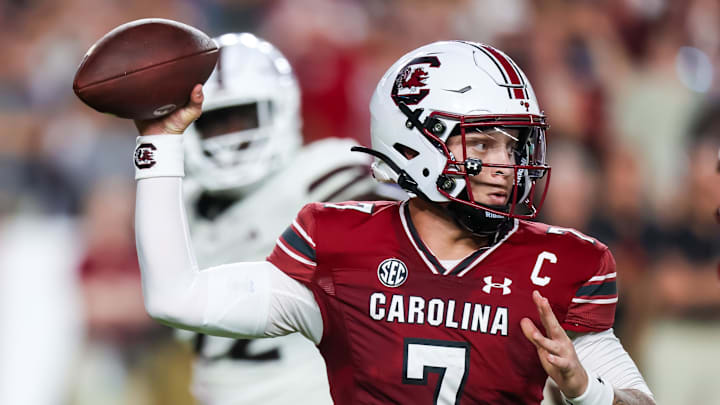 Sep 23, 2023; Columbia, South Carolina, USA; South Carolina Gamecocks quarterback Spencer Rattler