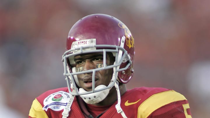 Jan 4, 2006; Pasadena, CA, USA; Southern California Trojans running back Reggie Bush (5) on the