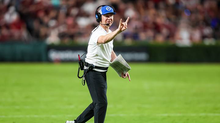 Will Stein and Kentucky won on the road as an underdog... and fell out of the top 25 AP poll. (Jeff Blake-Imagn Images) Will Stein and Kentucky won on the road as an underdog... and fell out of the top 25 AP poll. (Jeff Blake-Imagn Images)