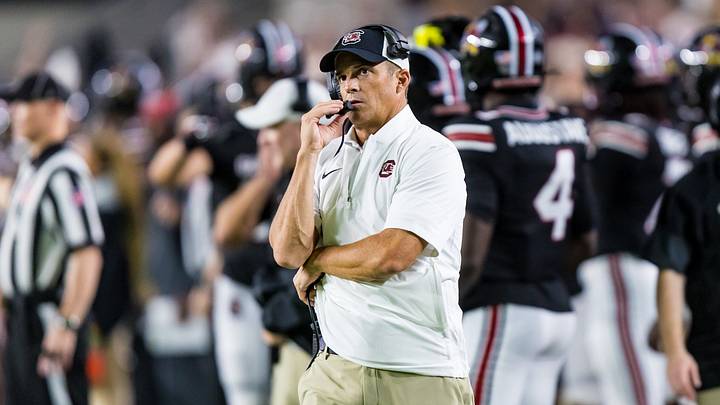 Sep 12, 2026; Columbia, South Carolina, USA; South Carolina Gamecocks head coach Shane Beamer directs his team against the Towson Tigers in the third quarter at Williams-Brice Stadium. Mandatory Credit: Jeff Blake-Imagn Images Sep 12, 2026; Columbia, South Carolina, USA; South Carolina Gamecocks head coach Shane Beamer directs his team against the Towson Tigers in the third quarter at Williams-Brice Stadium. Mandatory Credit: Jeff Blake-Imagn Images