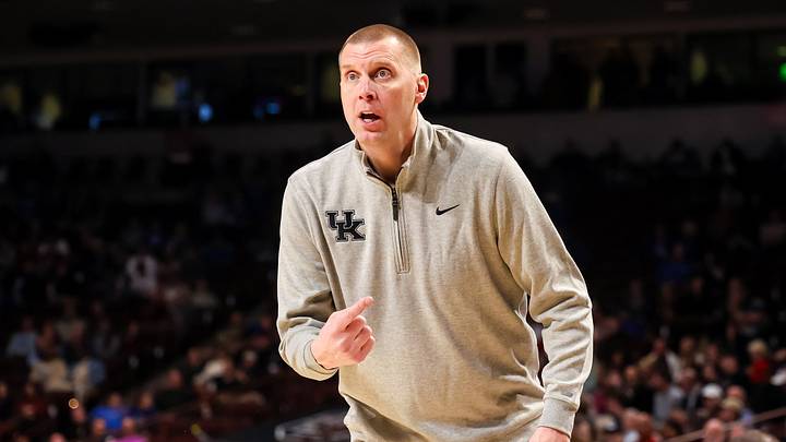 Feb 24, 2026; Columbia, South Carolina, USA; Kentucky Wildcats head coach Mark Pope directs his team against the South Carolina Gamecocks during the first half at Colonial Life Arena. Mandatory Credit: Jeff Blake-Imagn Images Feb 24, 2026; Columbia, South Carolina, USA; Kentucky Wildcats head coach Mark Pope directs his team against the South Carolina Gamecocks during the first half at Colonial Life Arena. Mandatory Credit: Jeff Blake-Imagn Images