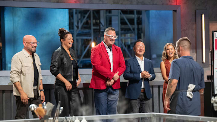 Bryan Voltaggio presents to 24 in 24 Last Chef Standing Season 2 finale judges