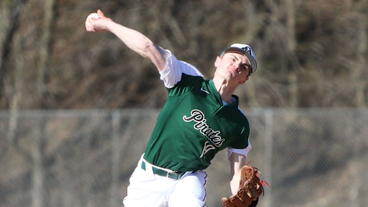 Port Washington pitcher George Klassen delivers a pitch against West Bend East on April 8, 2019

Rs5a8980