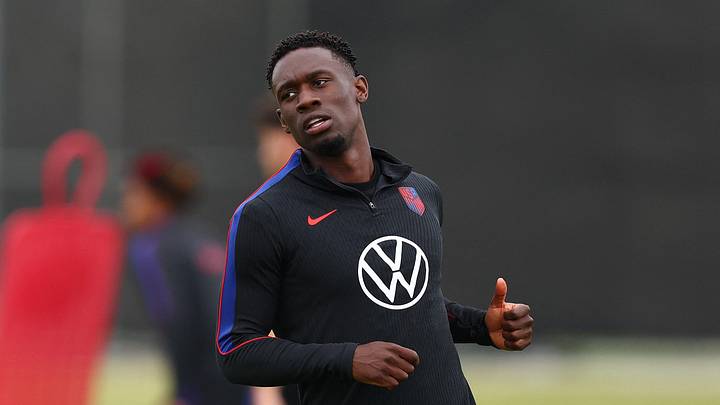 Soccer Football - FIFA World Cup 2026 - United States Training - Great Park Sports Complex, Irvine, California, U.S. - June 29, 2026 Folarin Balogun of the U.S. during training IMAGN IMAGES via Reuters/Jessie Alcheh