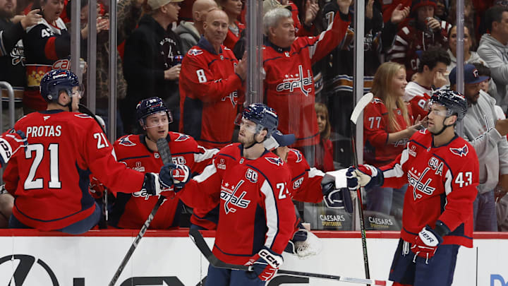 Connor McMichael, Washington Capitals Mandatory Credit: Geoff Burke-Imagn Images