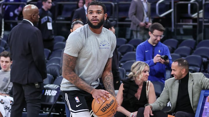 Mar 25, 2025; New York, New York, USA; Dallas Mavericks guard Jaden Hardy (1) warms up prior to the game against the New York Knicks at Madison Square Garden. Mar 25, 2025; New York, New York, USA; Dallas Mavericks guard Jaden Hardy (1) warms up prior to the game against the New York Knicks at Madison Square Garden.