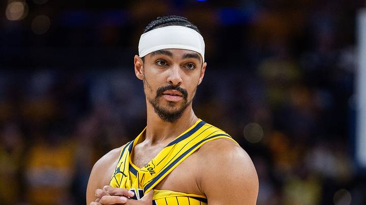 Oct 23, 2026; Indianapolis, Indiana, USA;  Indiana Pacers guard Andrew Nembhard (2) in the second half against the Dallas Mavericks at Gainbridge Fieldhouse.  Mandatory Credit: Trevor Ruszkowski-Imagn Images