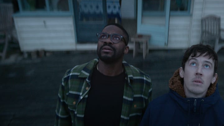 3 Body Problem. (L to R) Jovan Adepo as Saul Durand, Alex Sharp as Will Downing in episode 105 of 3 Body Problem. Cr. Courtesy of Netflix © 2024