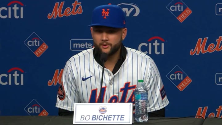 Bo Bichette spoke to New York media for the first time since joining the Mets. 