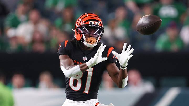 Aug 28, 2026; Philadelphia, Pennsylvania, USA; Cincinnati Bengals wide receiver Dohnte Meyers (81) catches a pass against the Philadelphia Eagles during the first quarter at Lincoln Financial Field. Mandatory Credit: Bill Streicher-Imagn Images Aug 28, 2026; Philadelphia, Pennsylvania, USA; Cincinnati Bengals wide receiver Dohnte Meyers (81) catches a pass against the Philadelphia Eagles during the first quarter at Lincoln Financial Field. Mandatory Credit: Bill Streicher-Imagn Images