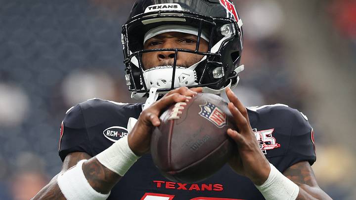 Aug 20, 2026; Houston, Texas, USA; Houston Texans wide receiver Nico Collins (12) catches a pass before playing agains the Las Vegas Raiders at Reliant Stadium. Mandatory Credit: Thomas Shea-Imagn Images Aug 20, 2026; Houston, Texas, USA; Houston Texans wide receiver Nico Collins (12) catches a pass before playing agains the Las Vegas Raiders at Reliant Stadium. Mandatory Credit: Thomas Shea-Imagn Images