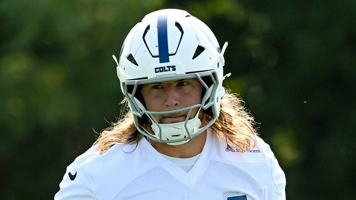 Indianapolis Colts tight end Tyler Warren (84) at training camp Indianapolis Colts tight end Tyler Warren (84) at training camp